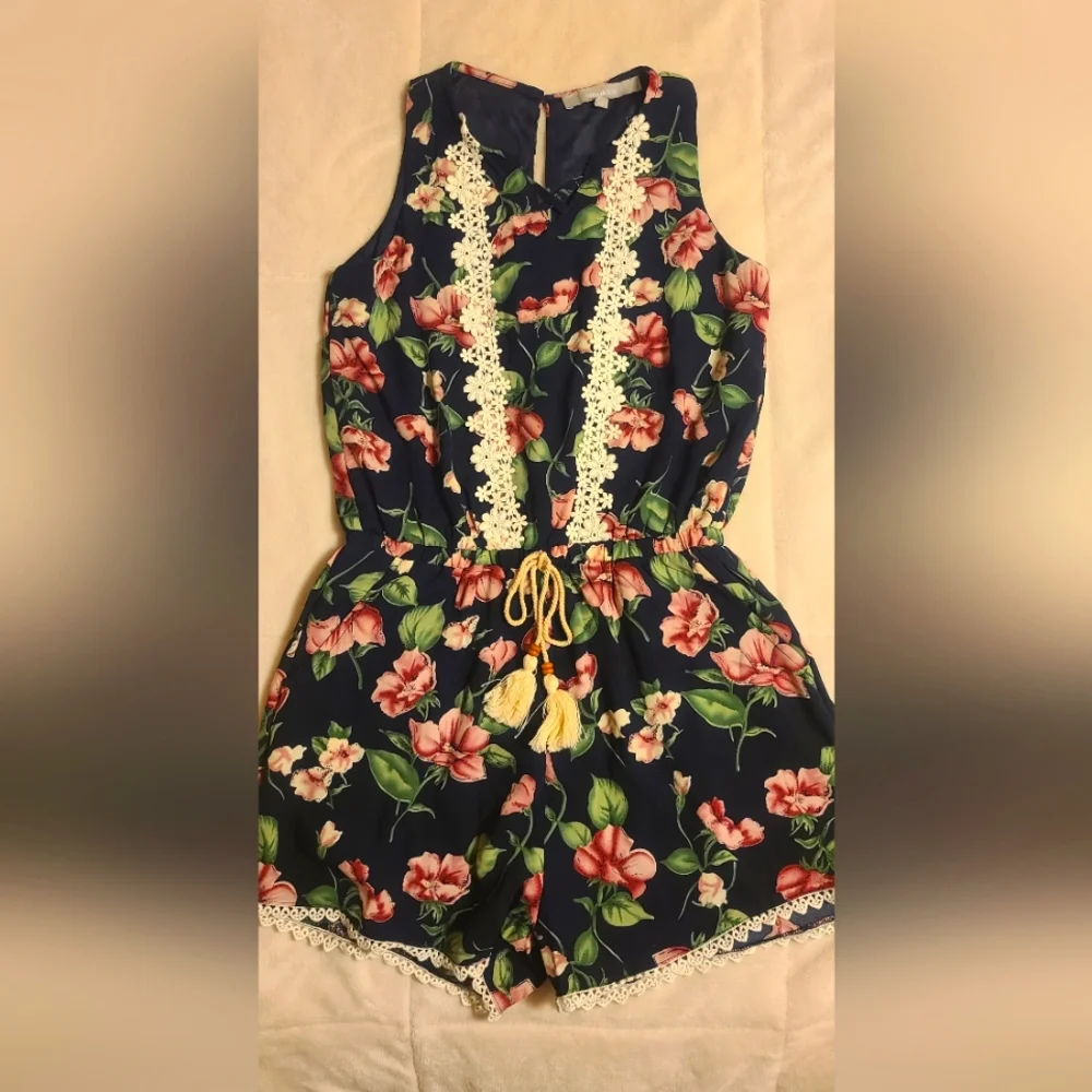 Smukke Girls' Floral Romper in Size 12 - Picture 1 of 6
